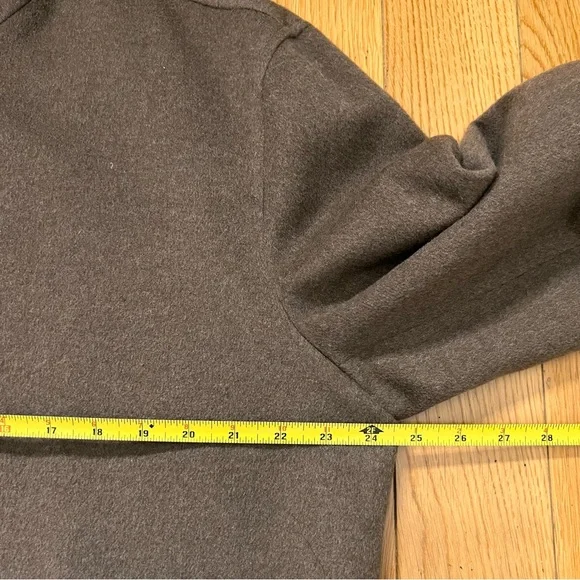 ermenegildo zegna Wool Cashmere Blend Brown Button Front High Collar Coat Large - Picture 5 of 9